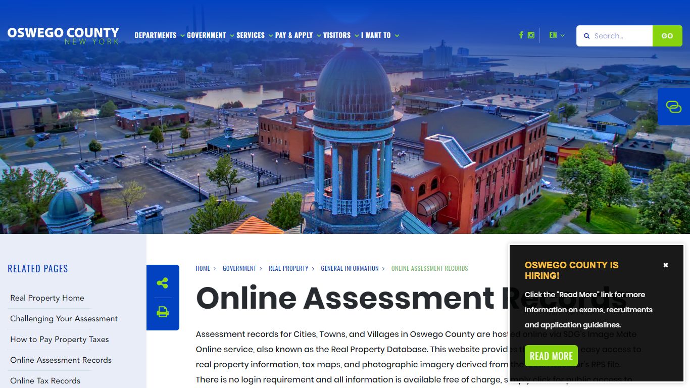 Online Assessment Records - Oswego County